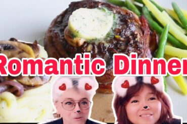 Romantic dinner for date night | Valentines day dinner idea |情人节晚餐|