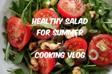 Healthy Salad Recipe for summer | Cooking vlog on the roof of my building
