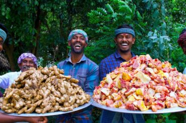 GINGER CHICKEN Recipe | Country Chicken Gravy Cooking In Village | South Indian Chicken Recipe