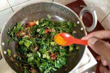 Healthy food. Methi(fenugreek) curry. Easy way.