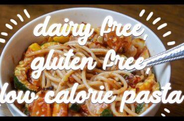Pro cook makes gluten-free, dairy-free, low calorie pasta for dinner