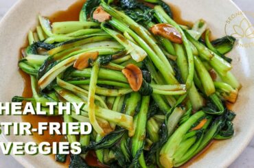 Healthy Stir Fried Bok Choy (Tatsoi) at Home Vegan | How to Stir Fry Vegetables