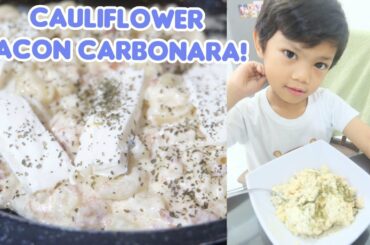 GULAY HACK FOR UR BABY NA AYAW NG GULAY 👍 CAULIFLOWER BACON CARBOBARA 🥓👌😊