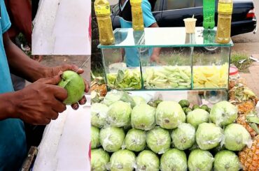 Healthy Green Fruits# Tasty Masala Pyara (Guava) Recipe Yummy Street food Kolkata Style @ Tk 20