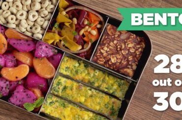 Bento Box Healthy Lunch 28/30 (Vegetarian) - Mind Over Munch