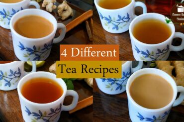 ఆరోగ్యానికి అసలైన నాలుగు రకాల టీలు//4 Different Variety Homemade Healthy Tea Recipes-Chai Tea Recipe