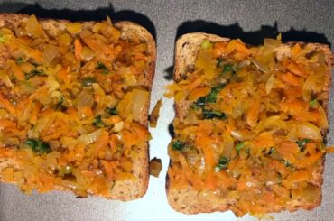 Masala toast | onions and carrots toast | open sandwich | tea time snack | easy and healthy recipe