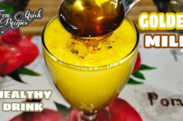 Golden Milk Recipe | Healthy Drink | सेहत से भरपूर दूध जो बच्चों, बड़ों और बूढ़ों के लिए फायदेमंद FQR