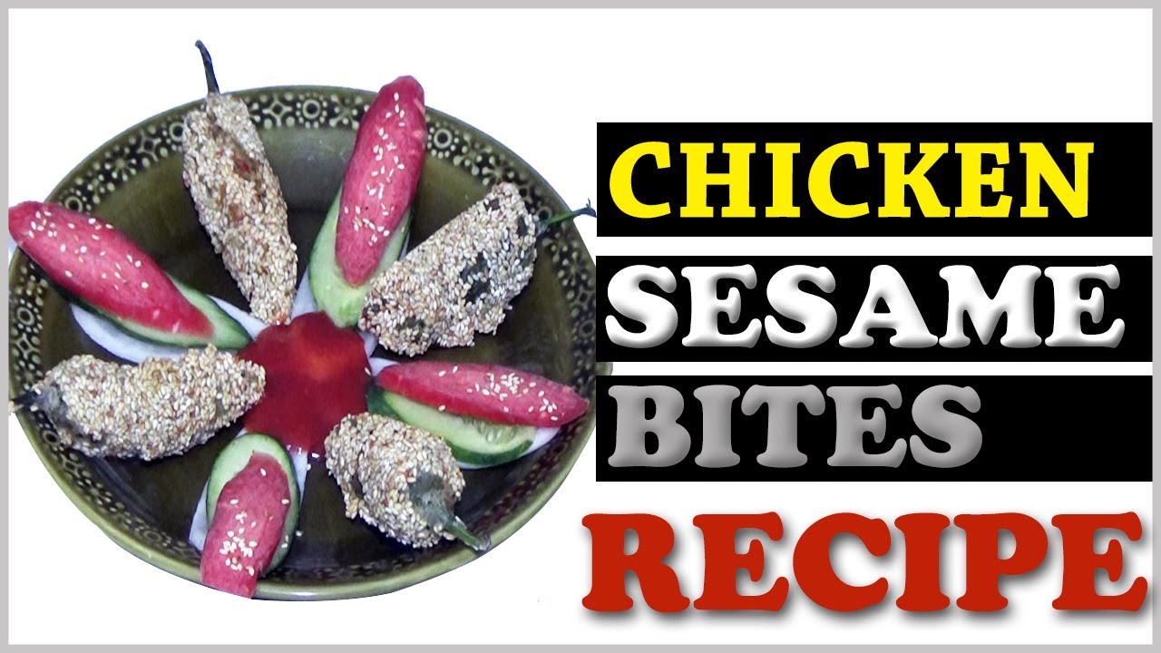 Chicken sesame bites recipe by Aqmeal Chicken sesame bites recipe by Aqmeal