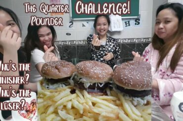 HOME MADE BEEF BURGER MUKBANG | QUARTER POUNDER CHALLENGE