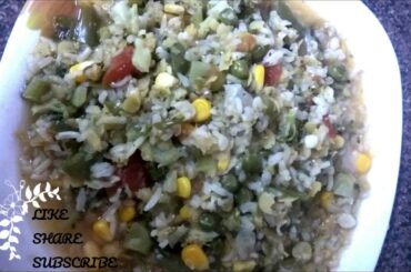 Healthy Dinner Recipes in Hindi | Veg Rice Recipe | Low Fat Weight Loss Recipe| One Pot Meal