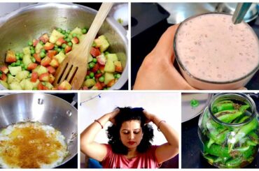 WINTER SPECIAL | Hari Mirch Ka Bharwa Achar | Healthy Smoothie | Simple Aloo Gajar Matar sabji