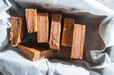 Paleo Cookie Ice Cream Sandwiches with Vegan Carob Ice Cream