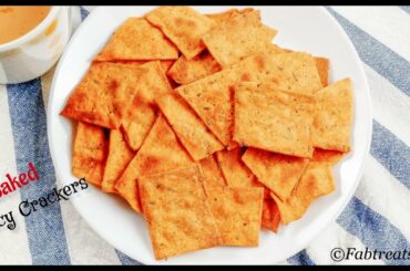 Baked spicy crackes / Healthy baked whole wheat crackers / Healthy snack