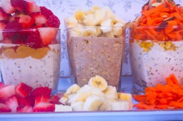OVERNIGHT OAT  FOR WEIGHTLOSS-  3 WAYS |EASY AND HEALTHY BREAKFAST IDEAS