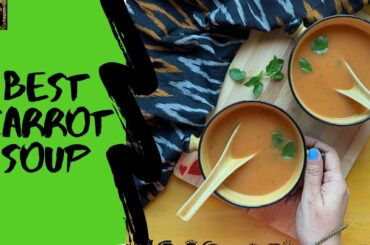 Carrot Soup in a Pressure Cooker - No oil recipe. Dinner ideas by Masterchefmom