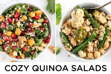 EASY QUNOA SALAD RECIPES ‣‣ 2 vegan meal prep ideas