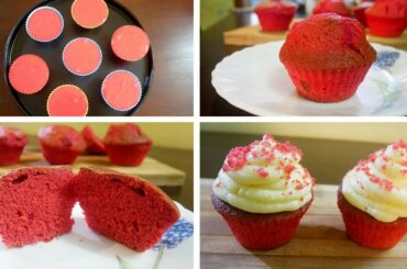 Red Velvet Cup Cake Recipe | How to Make Red Velvet Cake | Valentine’s Day | Cream Cheese Frosting
