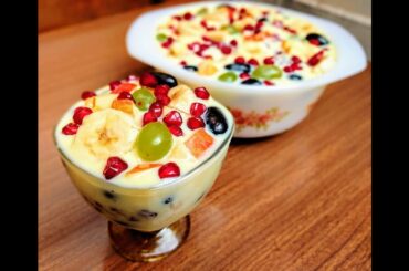 Fruit Salad Recipe | Tasty & Healthy Fruit Salad | Fruit Custard Recipe| Fruit Custard|