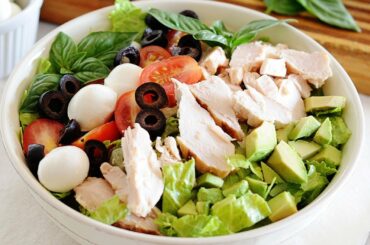 Chicken Caprese Salad with Homemade Balsamic Vinaigrette