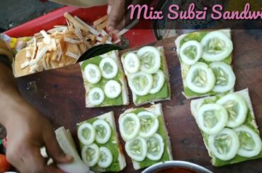 MIX SABZI SANDWICH | Street Food  | Vegetable  Sandwich  Recipe | veg sandwich  indian style