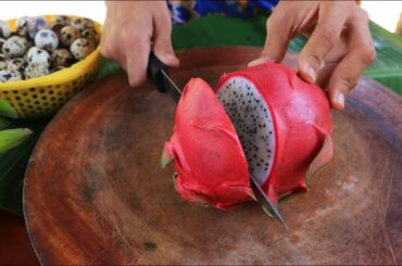Cooking quail egg with dragon fruit salad recipe - Natural Life TV