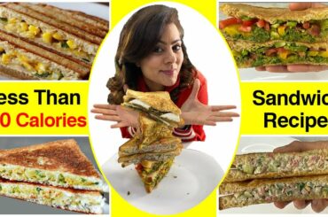 4 Healthy Vegetarian Sandwich Recipes for Weight Loss |Healthy Breakfast Ideas Weight Loss in Hindi
