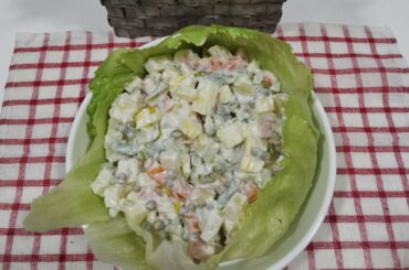 وصفة السلطه الروسية لدايت & Russian salad recipe