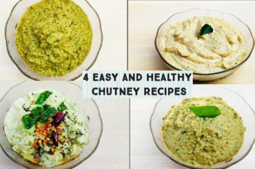 4 easy chutney recipes | healthy south Indian chutney recipes | Food hub tamil