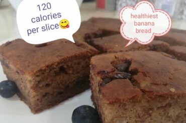 Healthiest banana bread ever / how to make healthy banana bread/moist banana bread no sugar