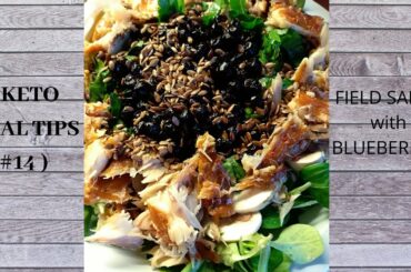 ( KETO MEAL TIPS #14 ) FIELD SALAD and BLUEBERRIES