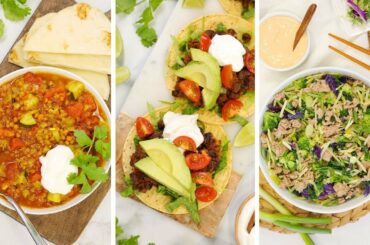 3 Healthy Budget Friendly Recipes | One Pot Dinners in 20 Minutes or Less