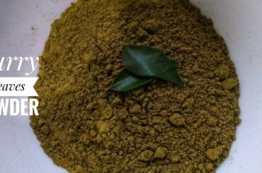 Simple Curry Leaves Powder Recipe | Healthy Recipes | Gowmi's Channel