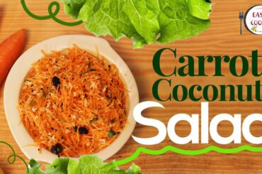 How to make a Carrot Coconut Salad | 1 Minute Salad Recipe