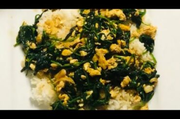 Easy and healthy spinach eggs stir-fry