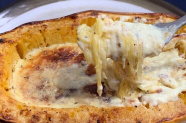 Baked 4 Cheese Spaghetti Squash Recipe/ Low Carb Recipe/ Healthy Dinner Recipe 🍹