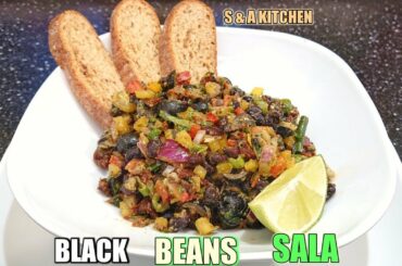 PESTO BLACK BEANS SALAD IN MEDITERRANEAN FLAVOR