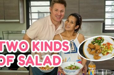 SATISFYING SALAD RECIPES! (Cucumber and Dilis Salad + Wansoy Salad) | PokLee Cooking