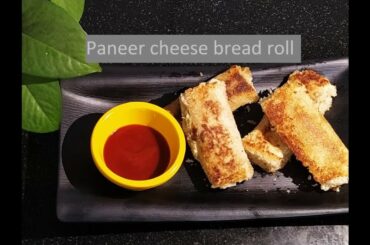 Paneer cheese bread roll | Easy Snacks| Starters| Healthy food | cook in 10 mins| No oil @Foodie Dil