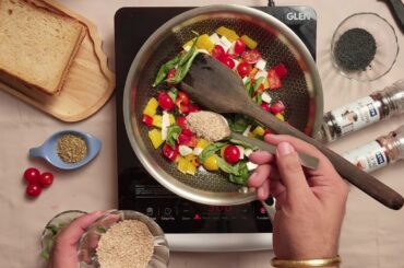 Tofu Bell pepper Sandwich! Flirting with flavours!healthy recipe !Saurabh Nandwani ! quick and easy