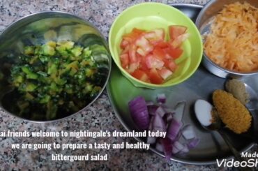 #Easy#Tasty#Healthy bittergourd salad to reduce blood sugar level🥗😋