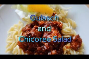 Gulasch and Chicoree Salad, a quick Lunch idea