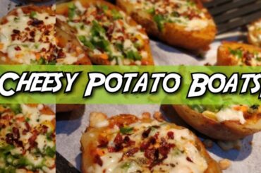 Vegetarian Potato Boats Recipe | Healthy Lunch Box Ideas | Kids Snacks | Savory Bakes | Rasoisaga