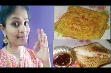 Easy and tasty breakfast bread sandwich and bread omelet preparing video