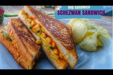 Schezwan Sandwich recipe | Quick Sandwich | Veg Sandwich