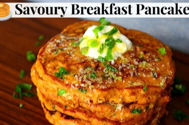 Savoury Pancakes | Light+Fluffy Vegetable Pancake Recipe | Easy & Healthy Breakfast