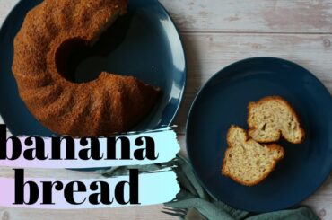 BANANA BREAD RECIPE 🍌🍌- in bundt cake pan - soft, moist and fluffy