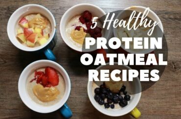 Breakfast Meal Prep Oatmeal - Healthy Protein Oatmeal Recipe 5 Bowls