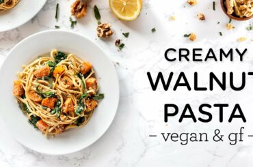CREAMY WALNUT PASTA ‣‣ vegan & gluten-free