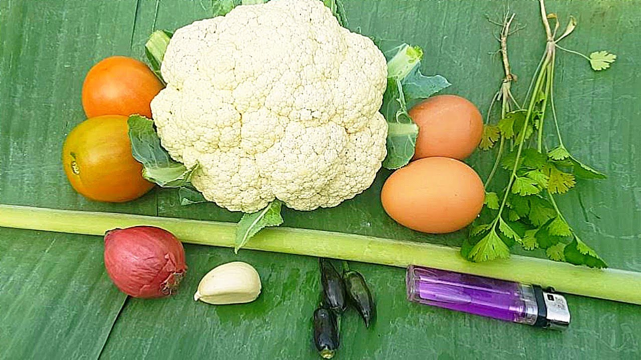 Easy Lunch Recipes – Cauliflower And Tomato Cooking With Eggs Easy Lunch Recipes - Cauliflower And Tomato Cooking With Eggs